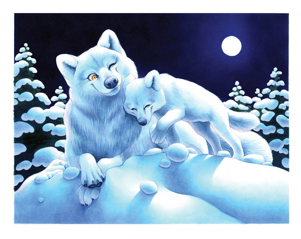 "Moon Bathing" by Chihiro Howe (Copic markers)