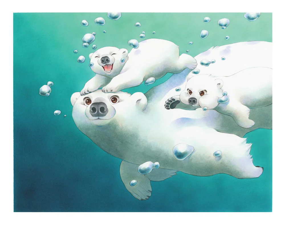 "Swimming Lesson" by Chihiro Howe (Copic markers)