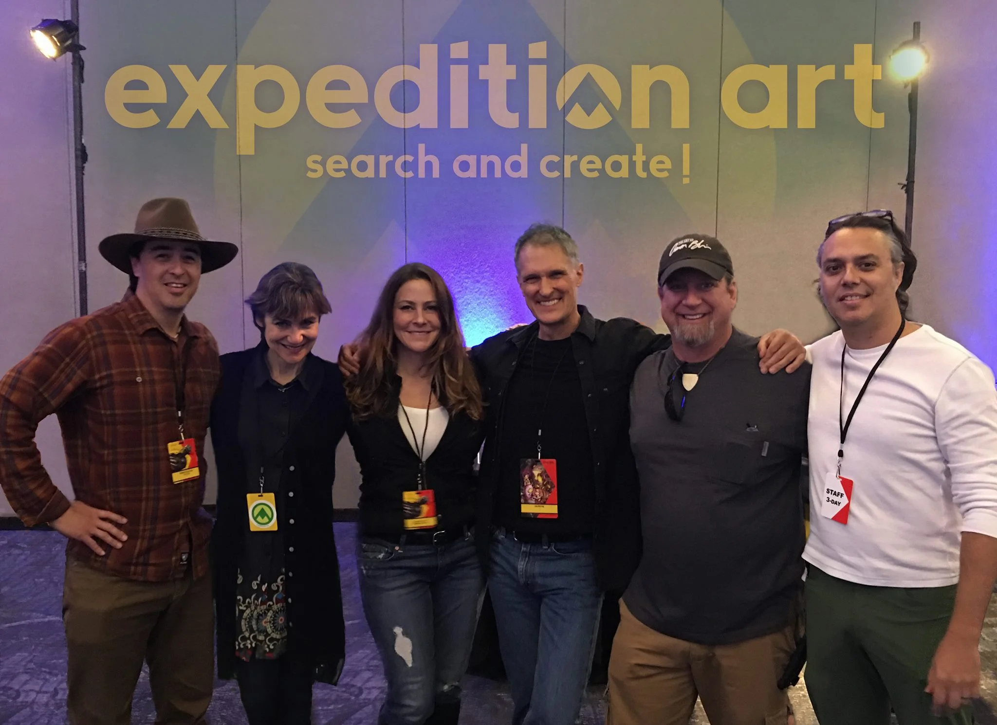 From left to right: Manny Carrasco, Terryl Whitlatch, Kristy Tipton, Iain McCaig, Aaron Blaise and David Levy.