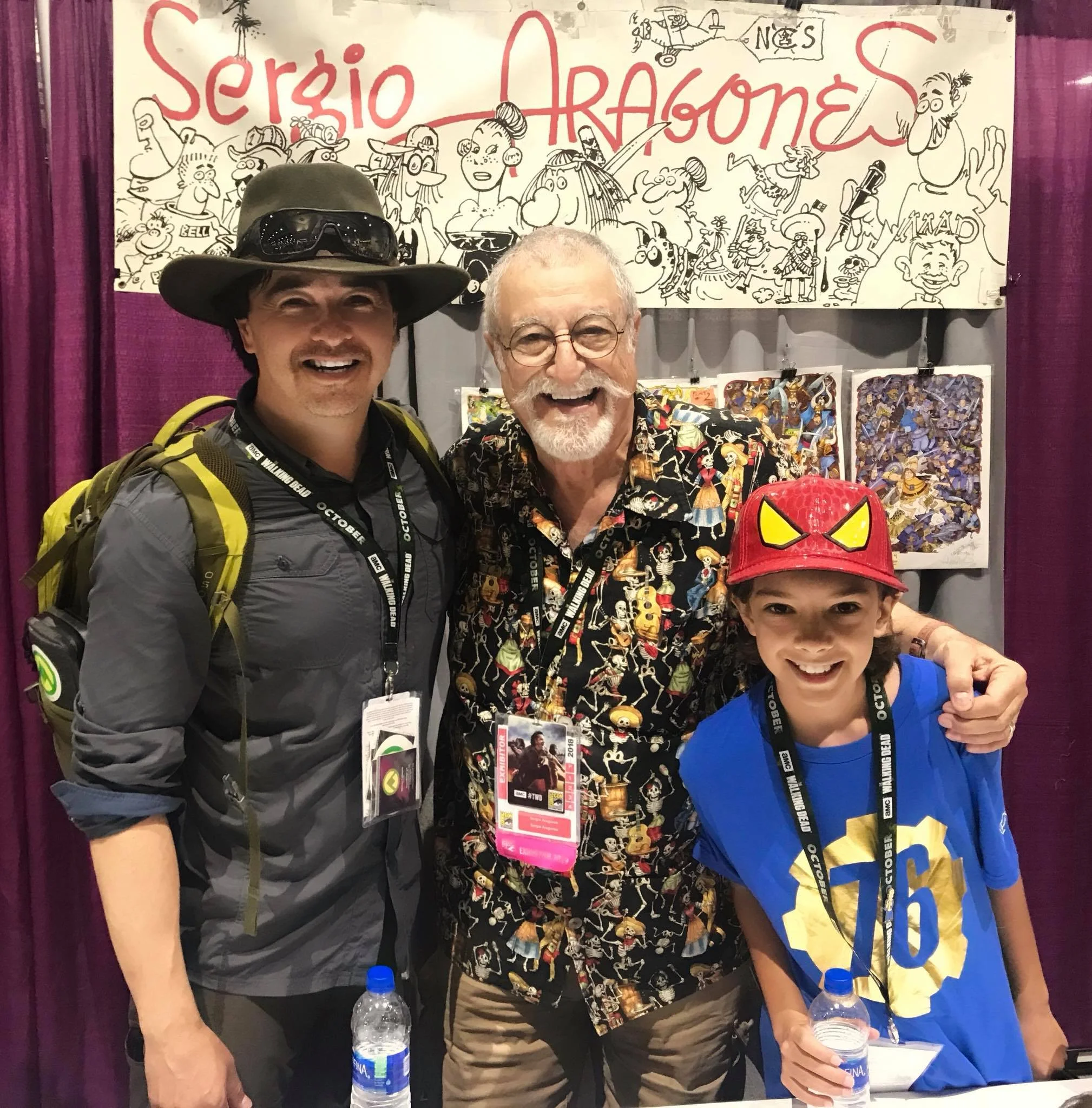 Manny Carrasco, Sergio Aragones and Dakota Carrasco