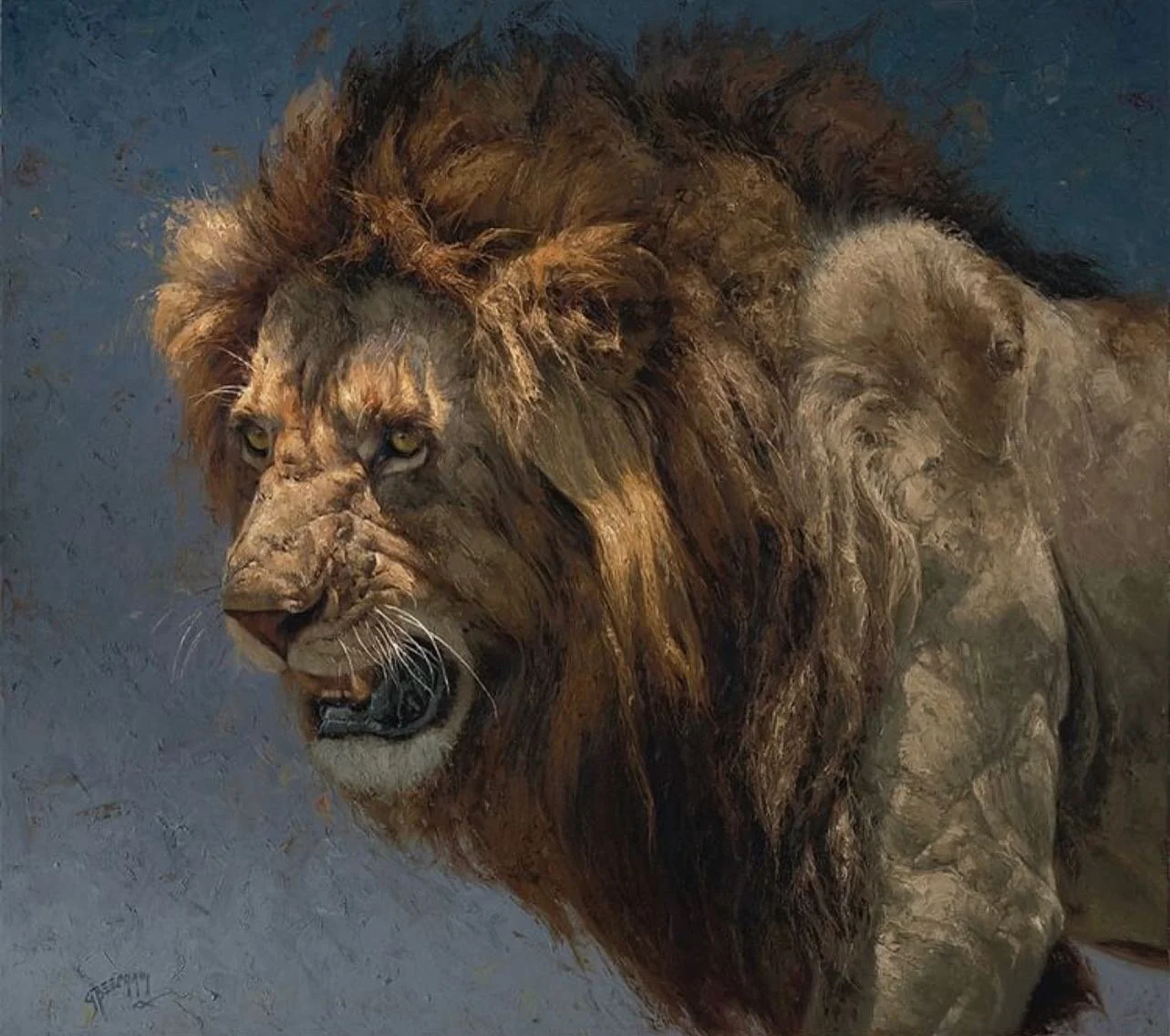 Beautiful painting by the master himself @gregbeechamstudio 
#expeditionart #animalart #wildlifeart #conservationart