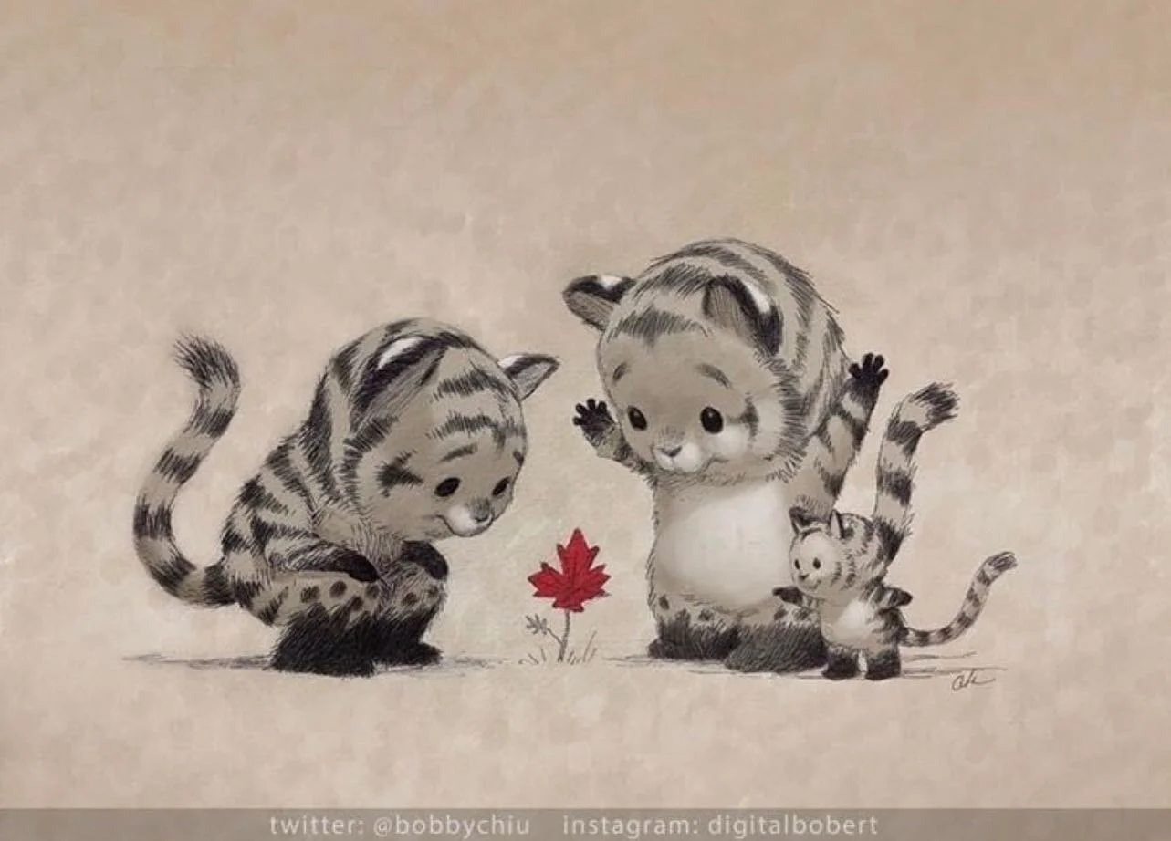 Tigers!!!! 
Art by @digitalbobert 
#expeditionart #wildlifeart #animalart #searchandcreate