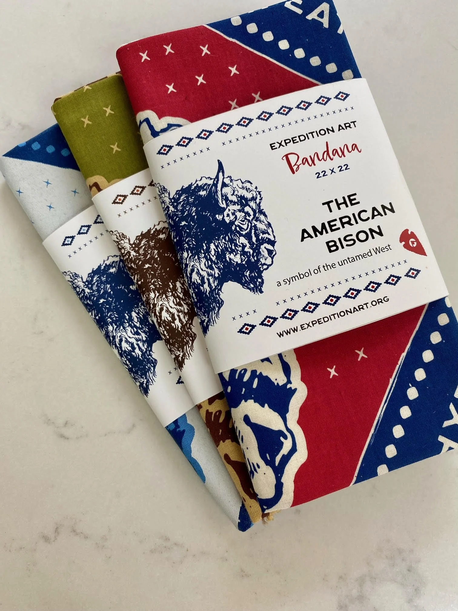 Expedition Art Bison Bandana Family Closeup (Copy)