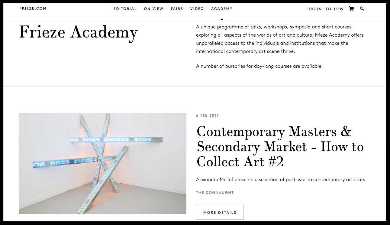 Frieze Academy online