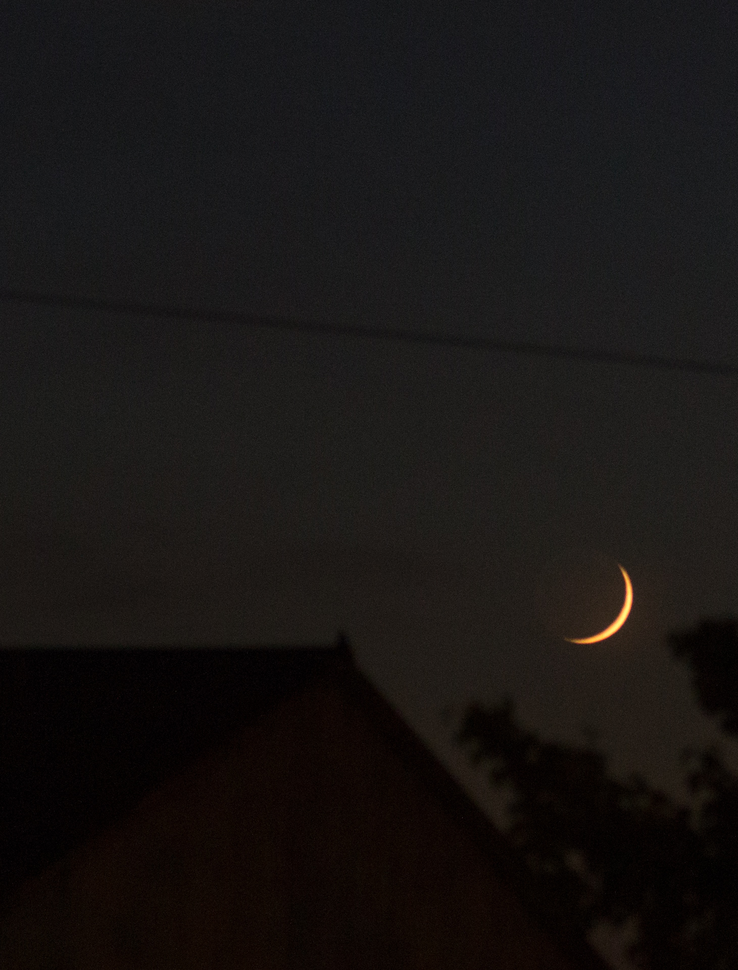 Waxing Crescent Moon Set | 20180714 2113 W:38.96x77.00@77m