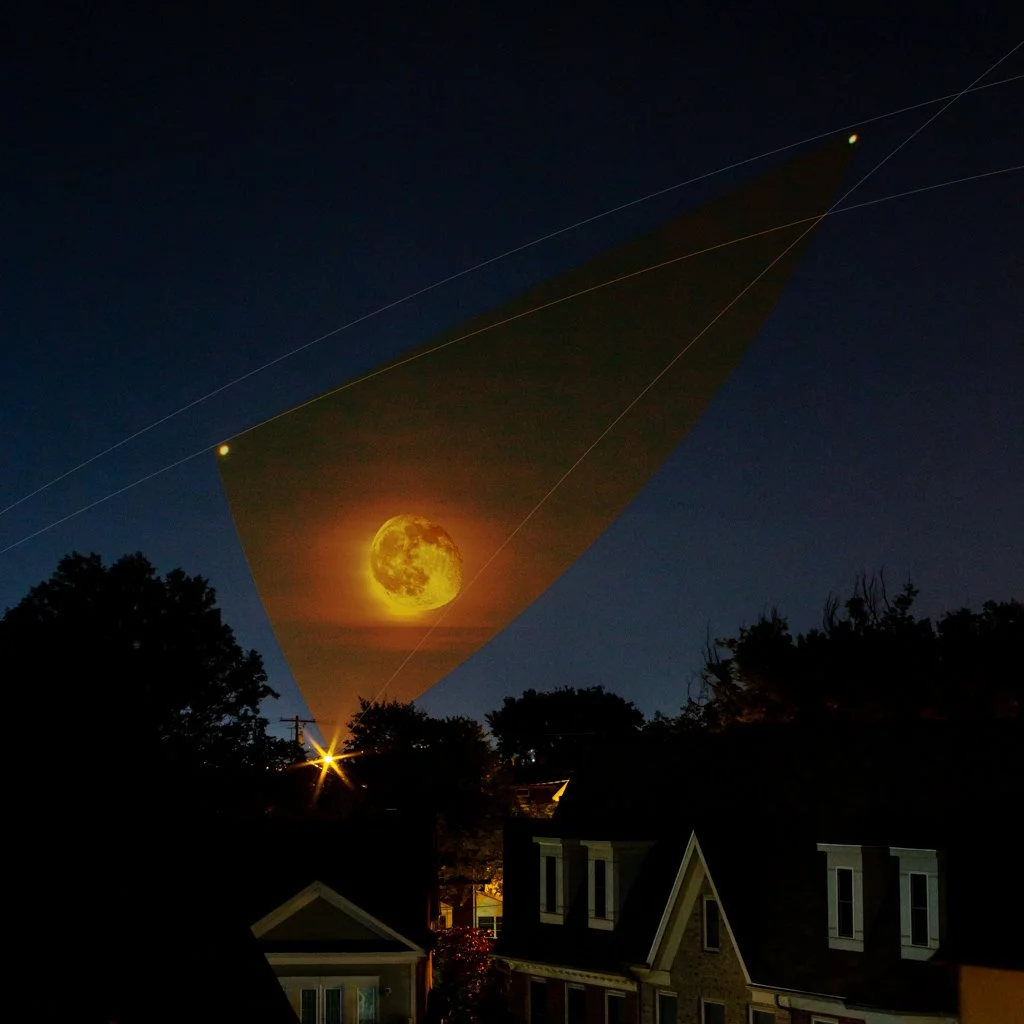 \ Waning Gibbous Moon with Jupiter and Saturn \