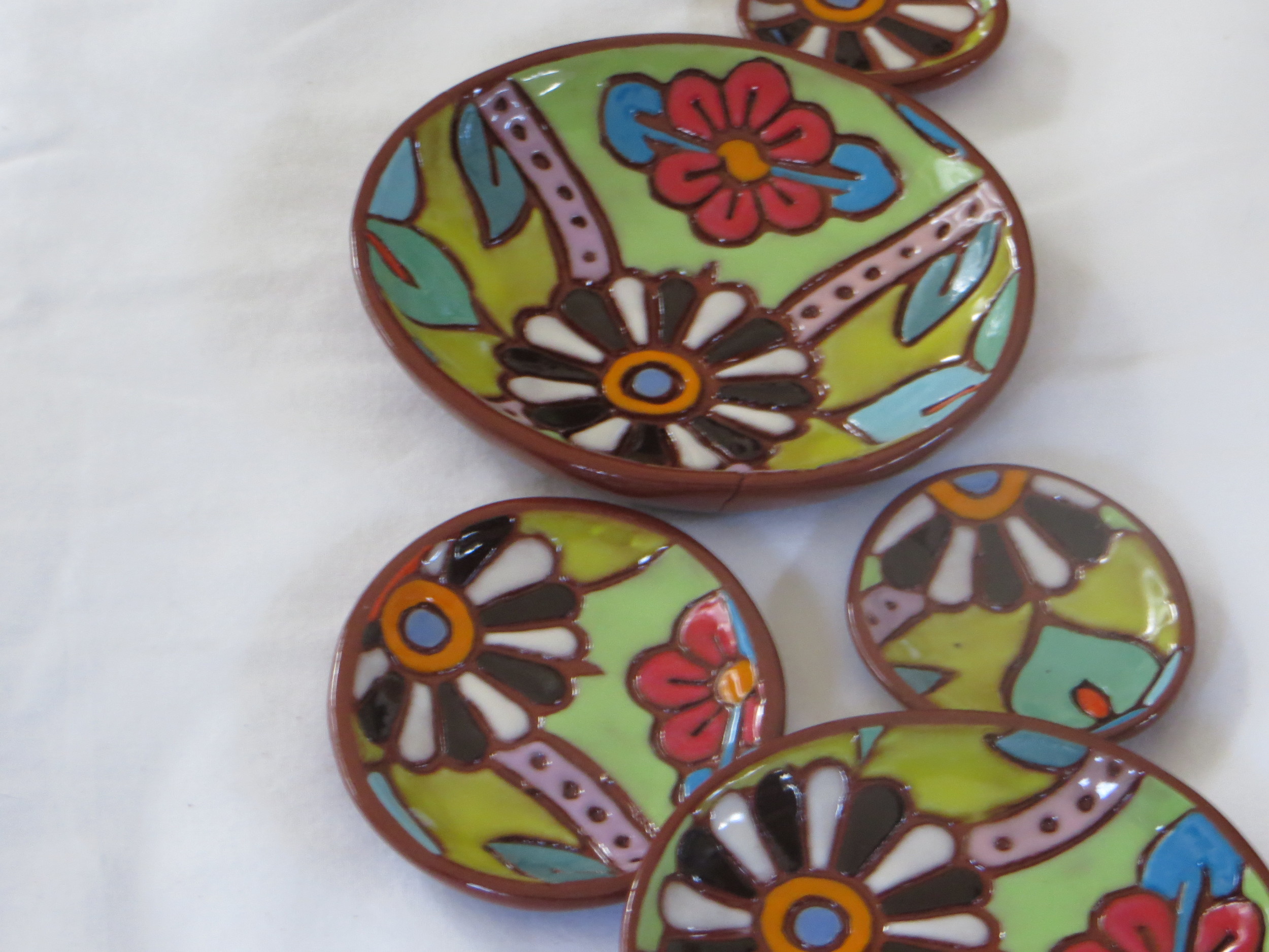 Chartreuse, nesting rock pots by Daphne Verley