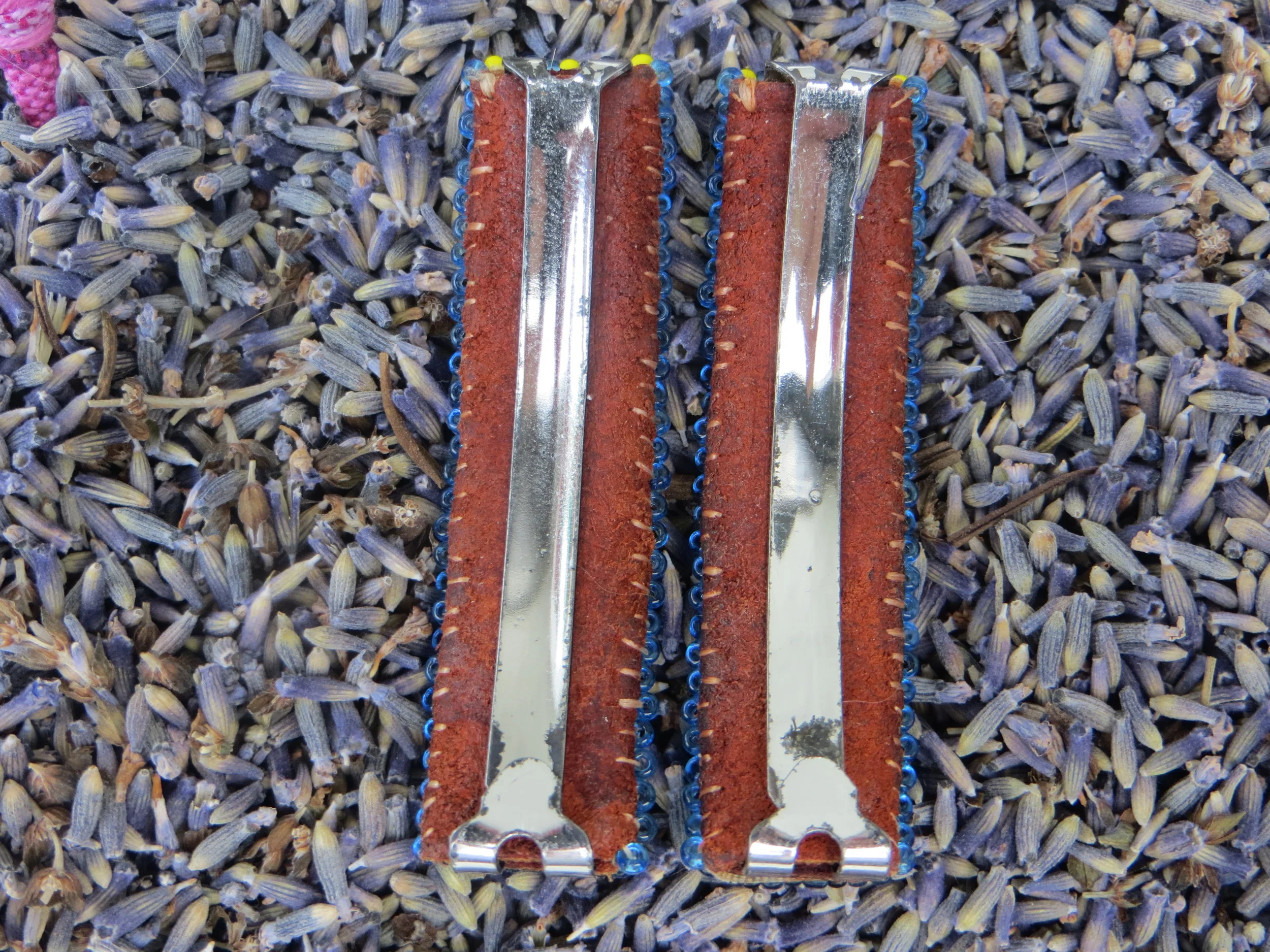 Native Indian beaded barrettes