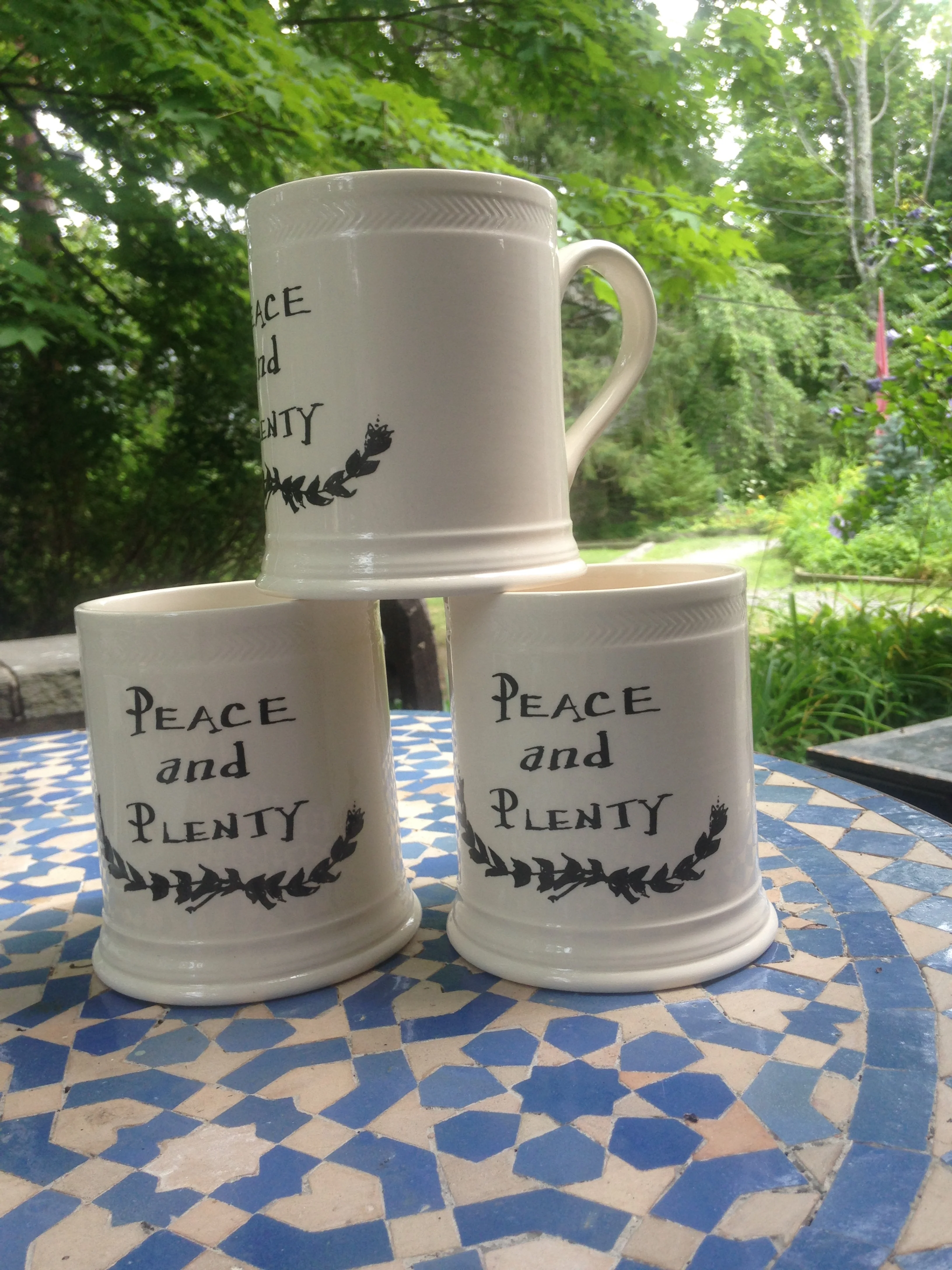 Peace and Plenty Porcelain Mug