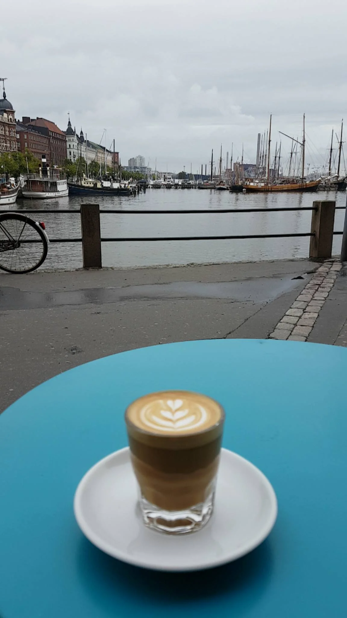 Coffee break by the sea.