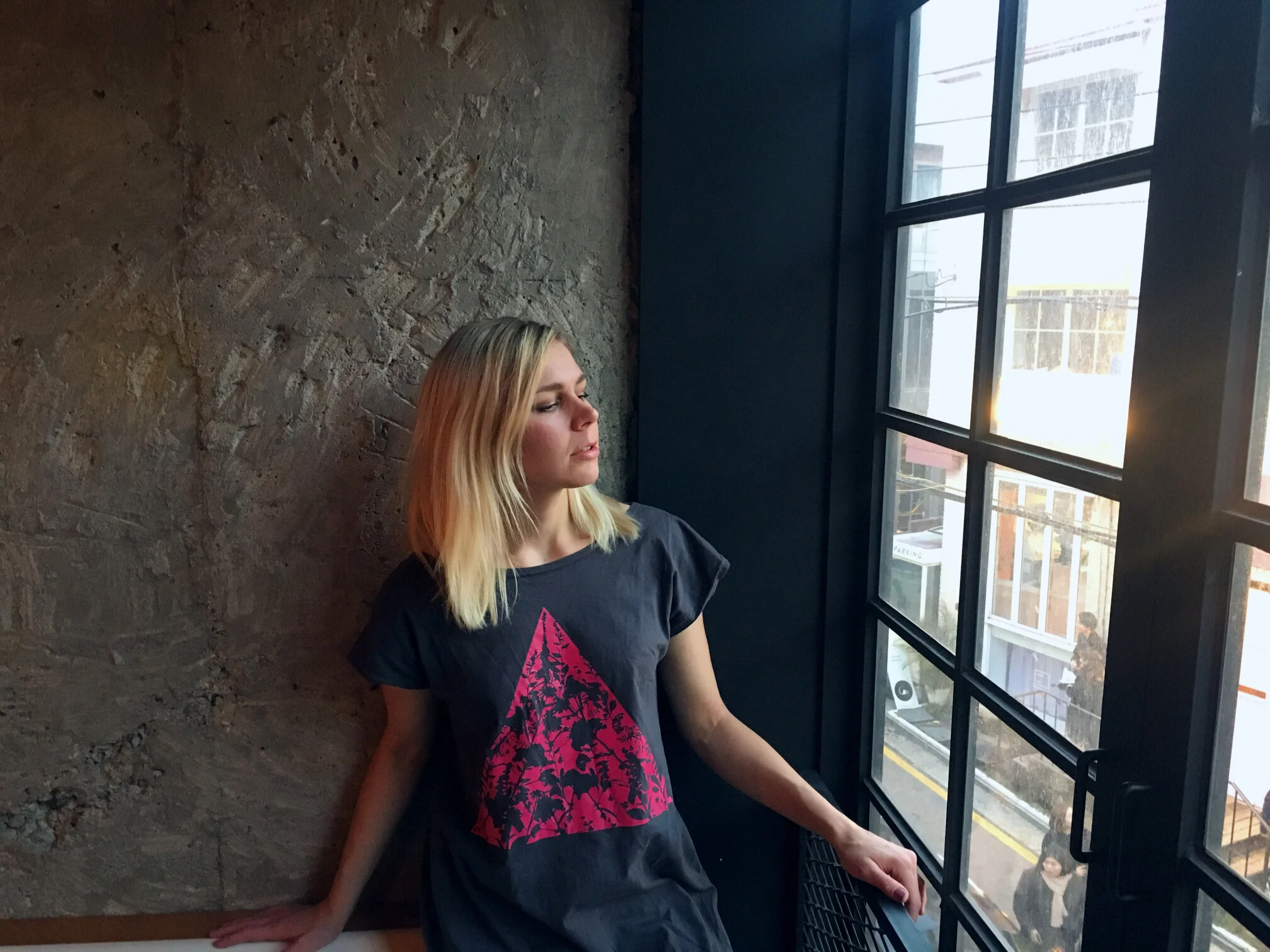 Dreaming of the world outside. Tunic by Vietto. Photo by Sally Yu.