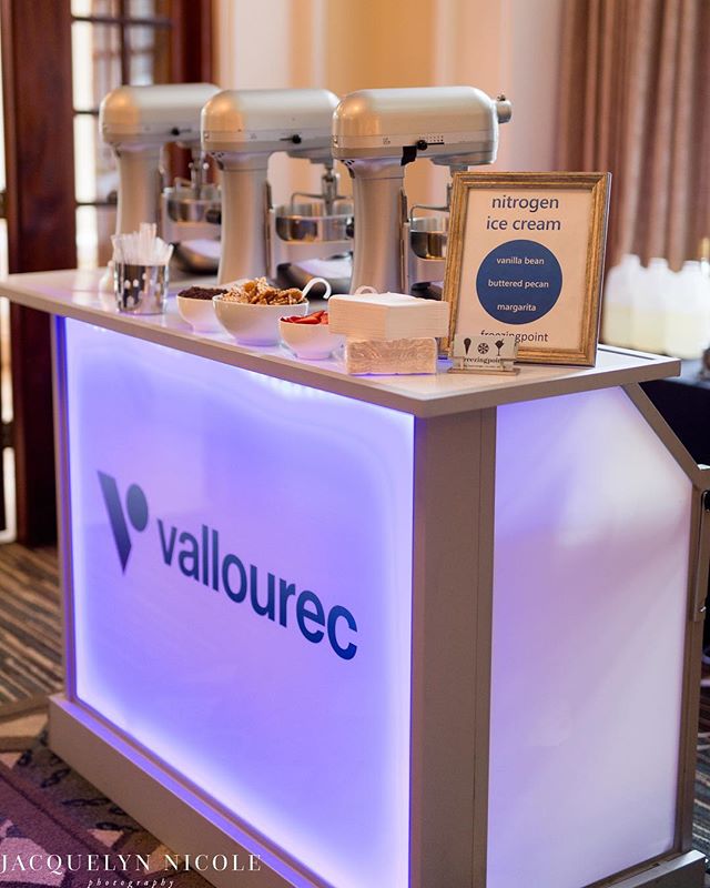 When we received the photos from @jacquelynnicolephoto our jaws dropped at how beautiful they turned out. The glowing #Vallourec vinyl was amazing at this event. ⠀
&bull;⠀
&bull;⠀
Two years ago we purchased these GlowBars. It was a large investment f
