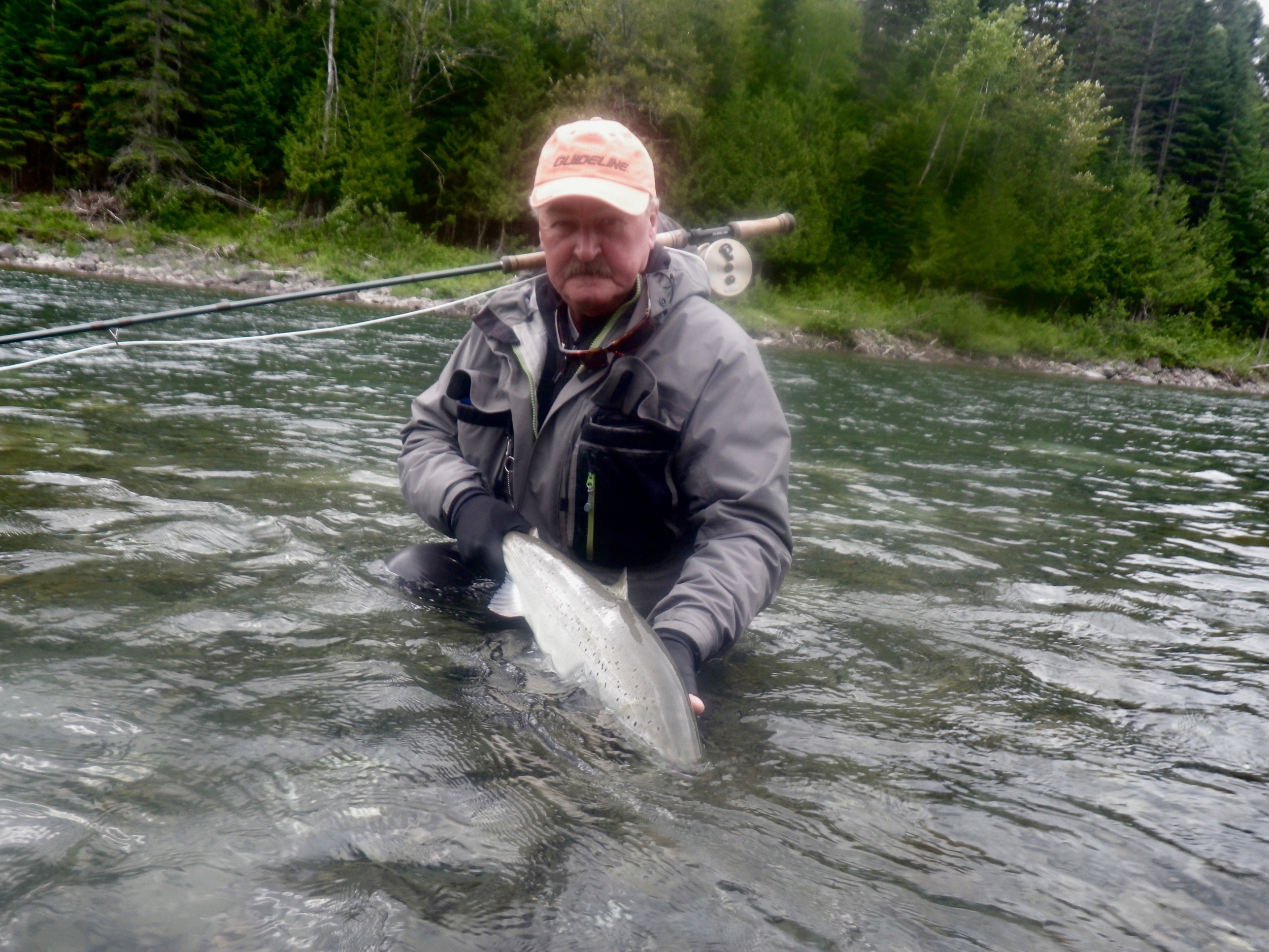 Neil Holding remet à l’eau une belle prise capturée dans la Bonaventure. Félicitations, Neil!
