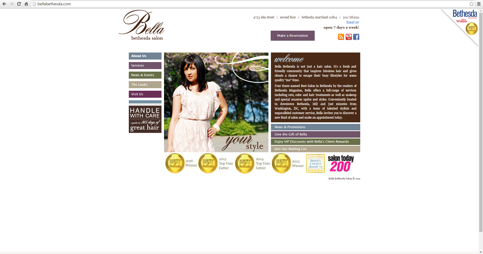 Homepage - Before