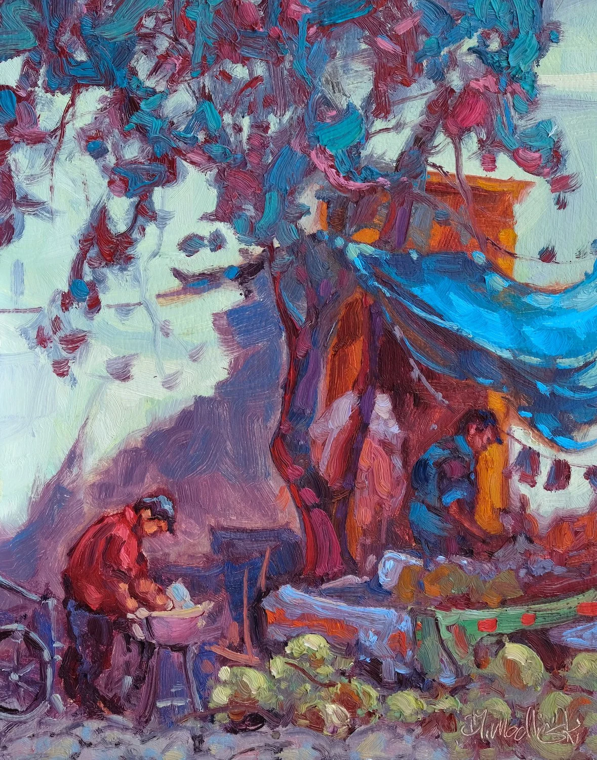 Jackfruit Vendor of Jala 14" x 11" o:b.JPG