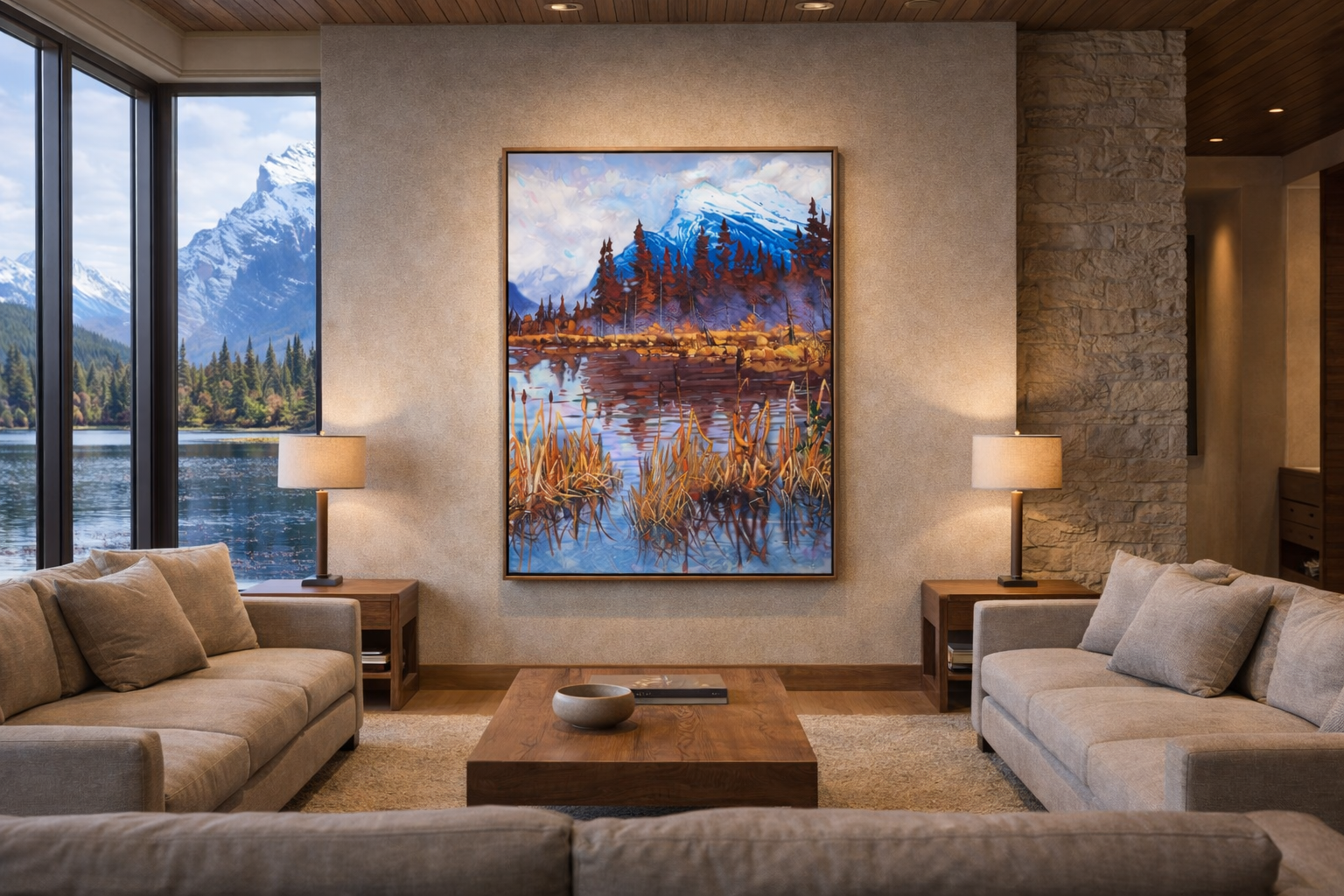 Alpine-modern living room with mountain view.png