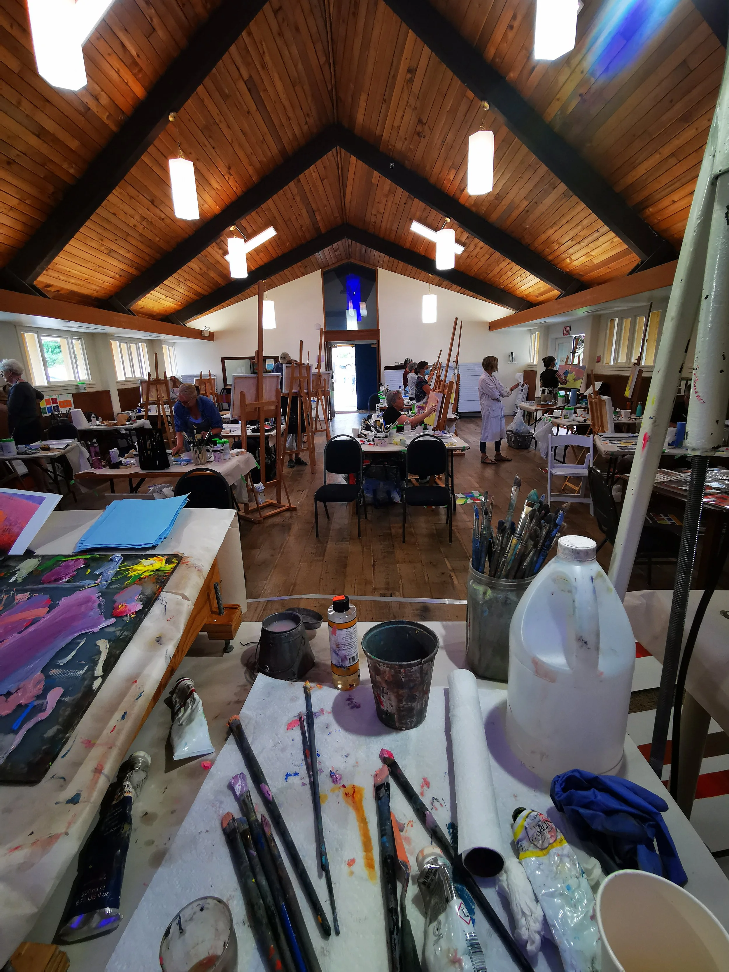 Colour theory painting workshop held in British Columbia and Alberta, focusing on colour relationships, harmony, and practical application for artists.