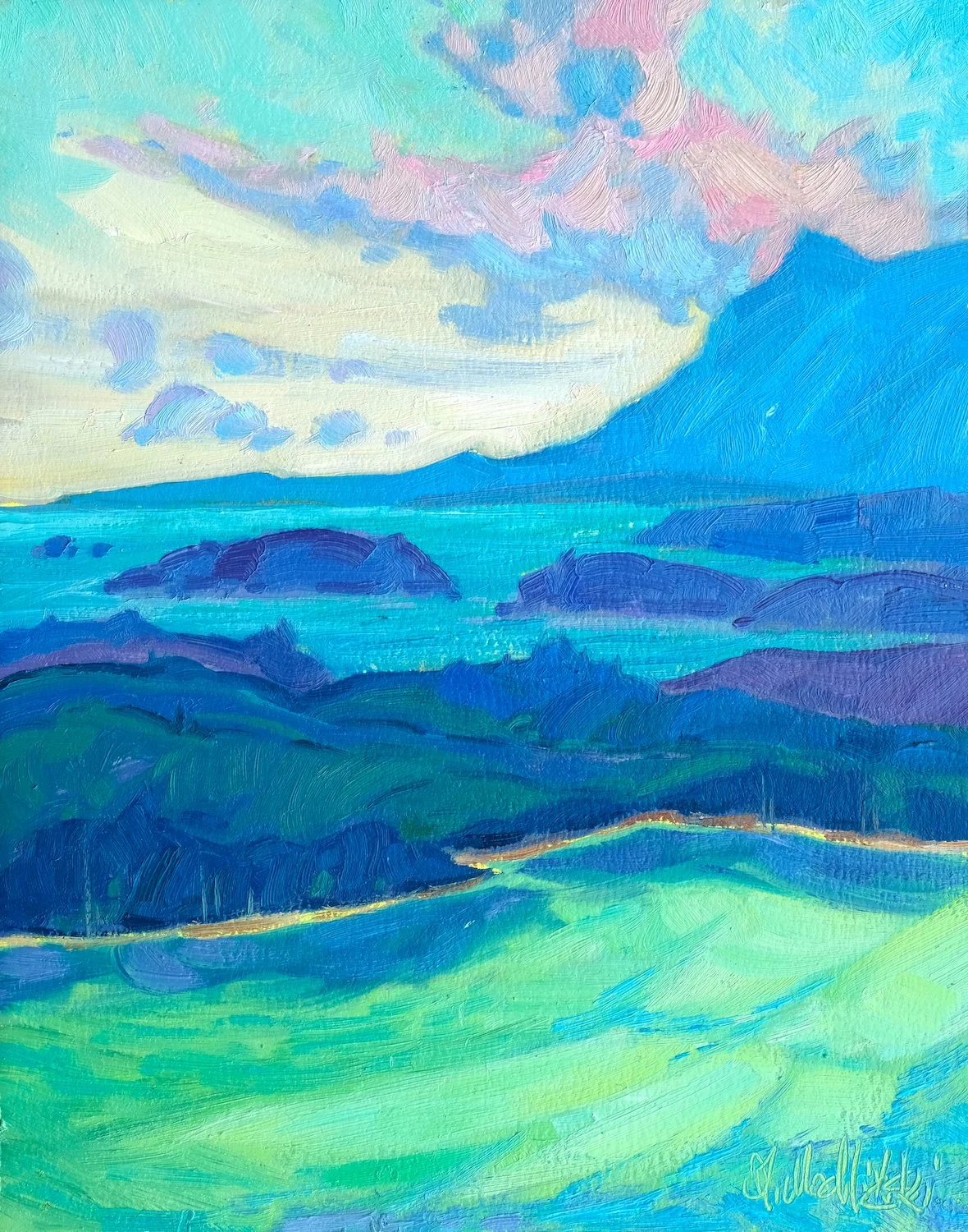 Into Pacific 14"x11".JPG