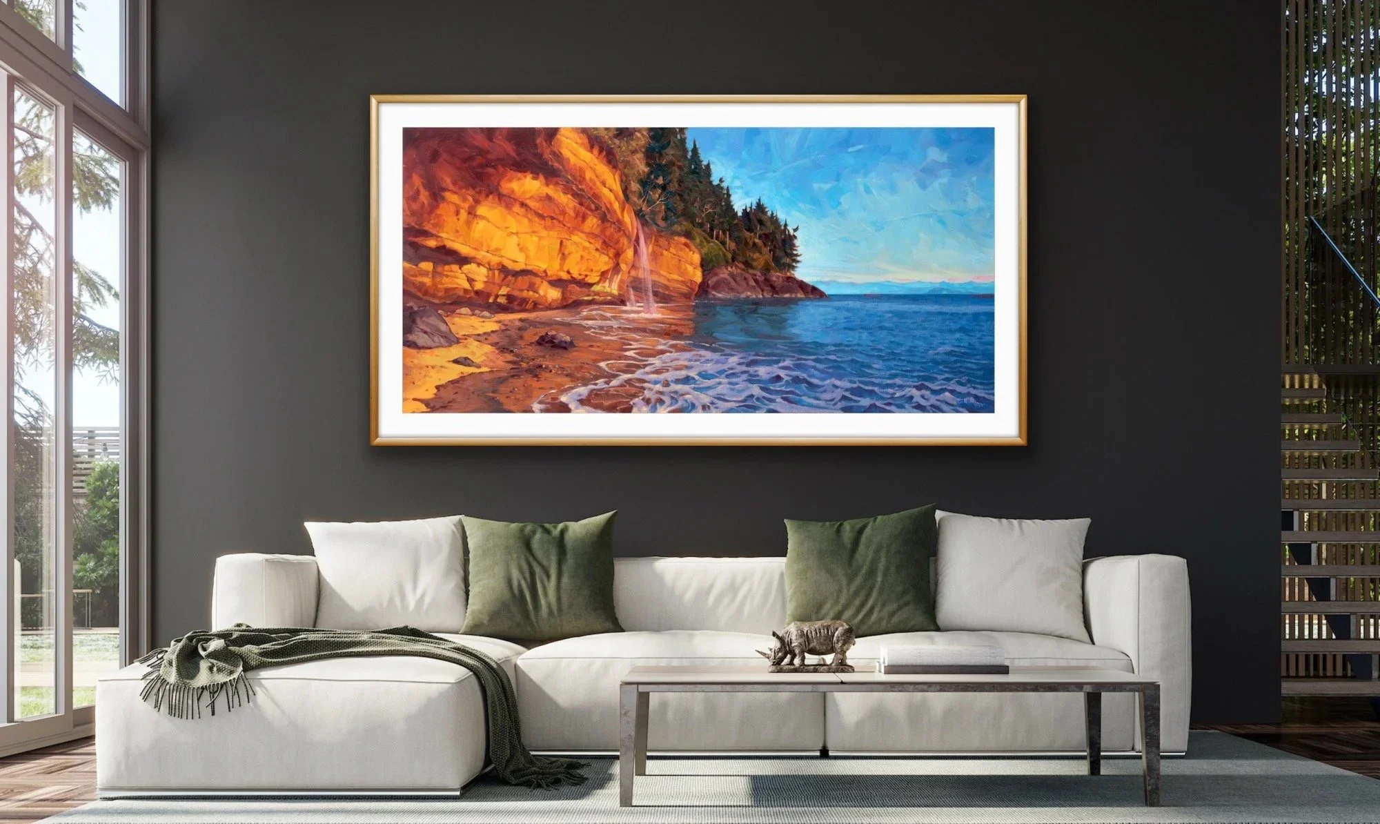 Original commissioned landscape painting designed for a collector’s home by artist Dominik Modlinski