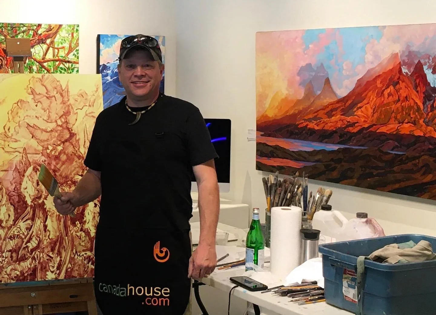 Art galleries representing Canadian landscape artist Dominik Modlinski in British Columbia and Alberta, showcasing his paintings of the Rockies, Yukon, and West Coast.