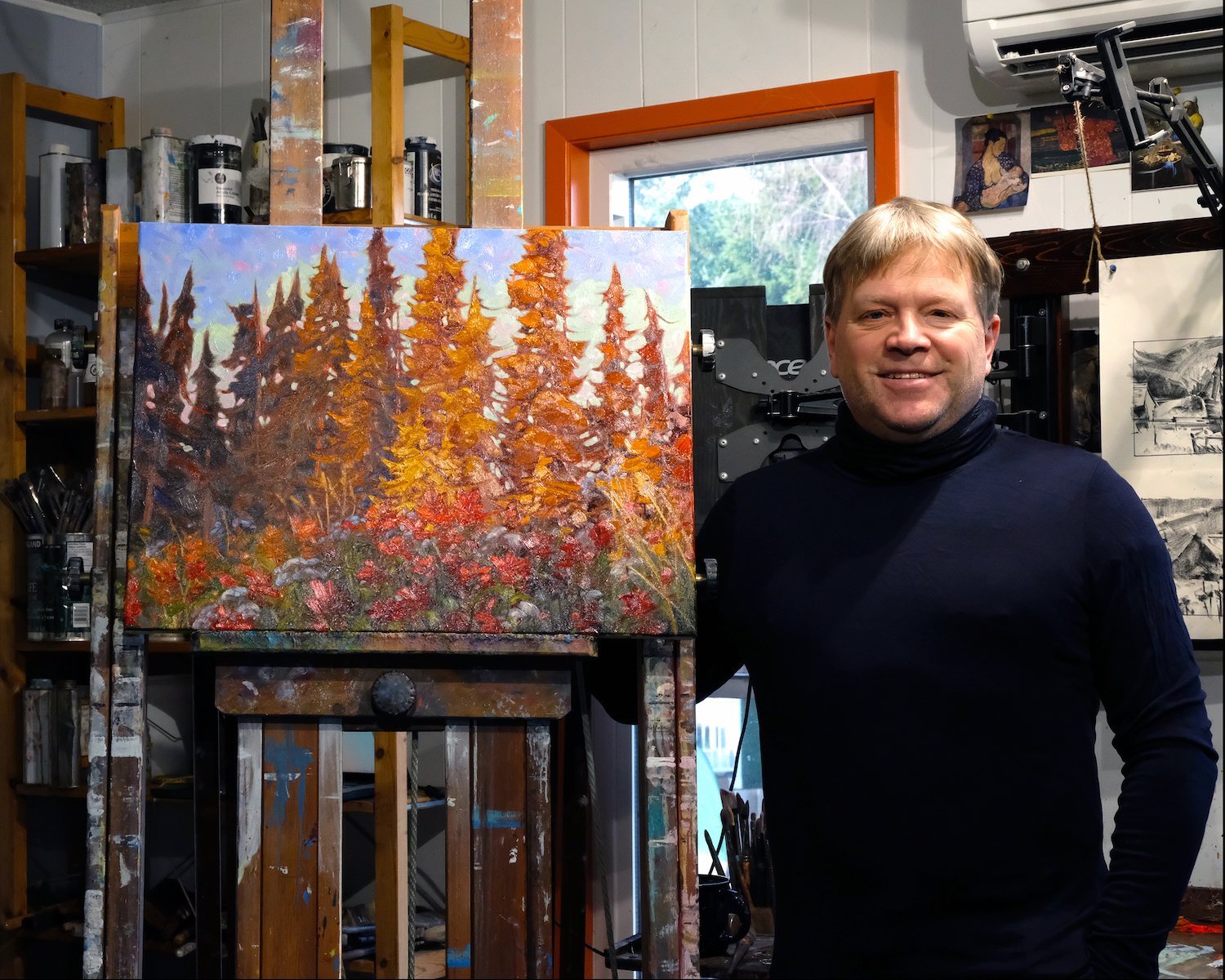 Artist Dominik Modlinski hosting his annual studio sale