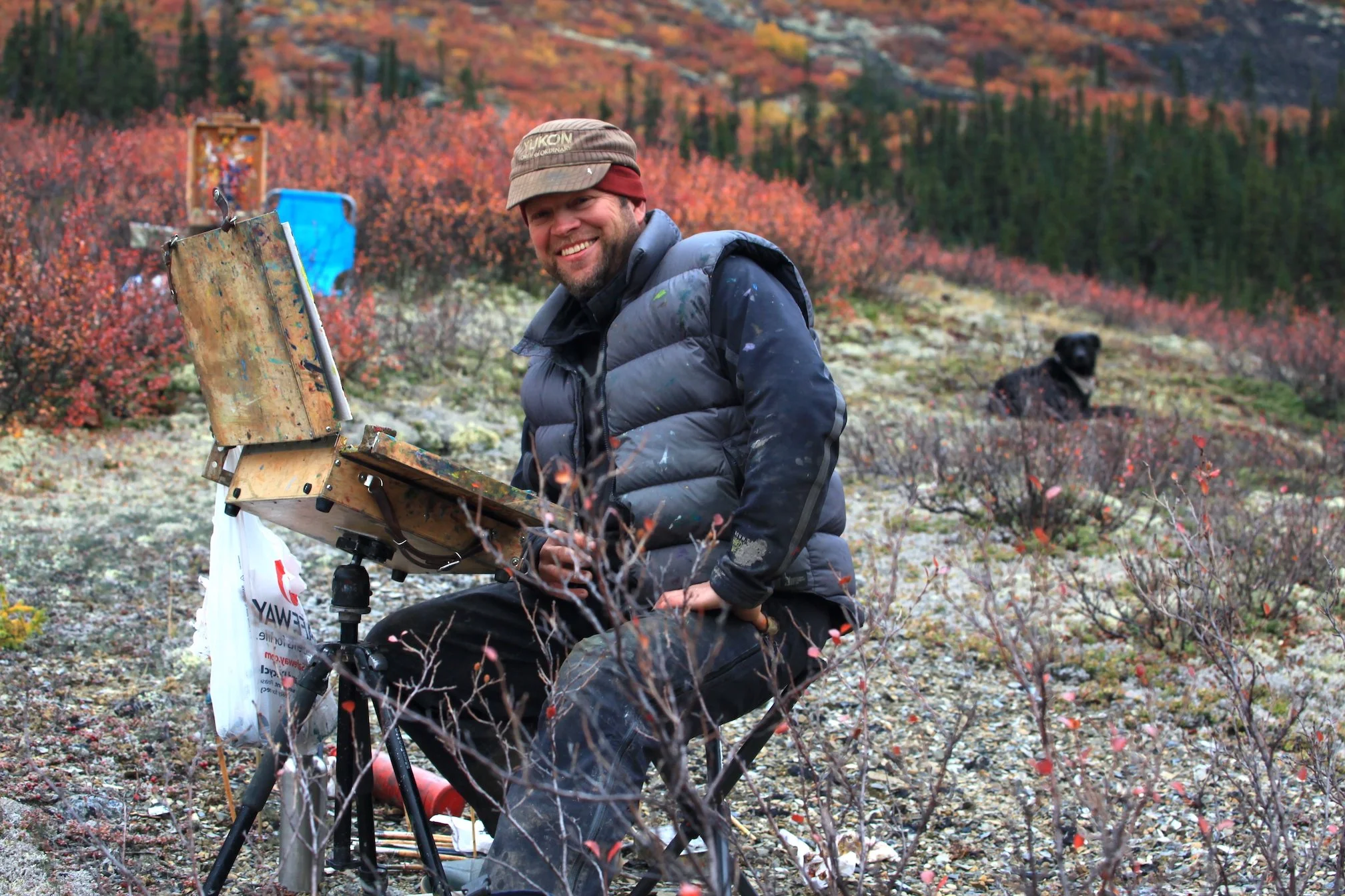 Plein air inspired painting of the Yukon northern landscape by Dominik Modlinski