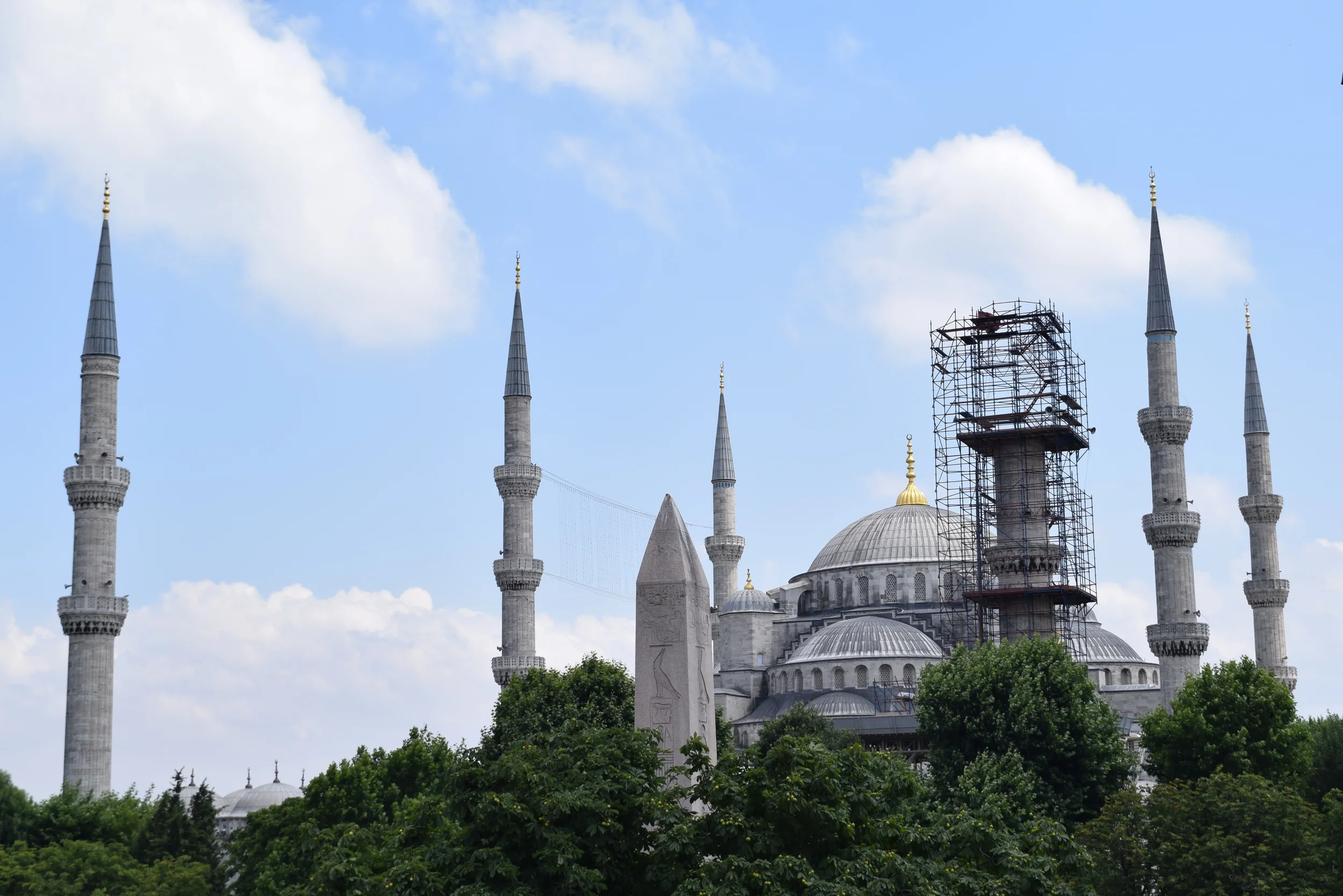 Blue Mosque with Obelisk of Theodosius in Foreground