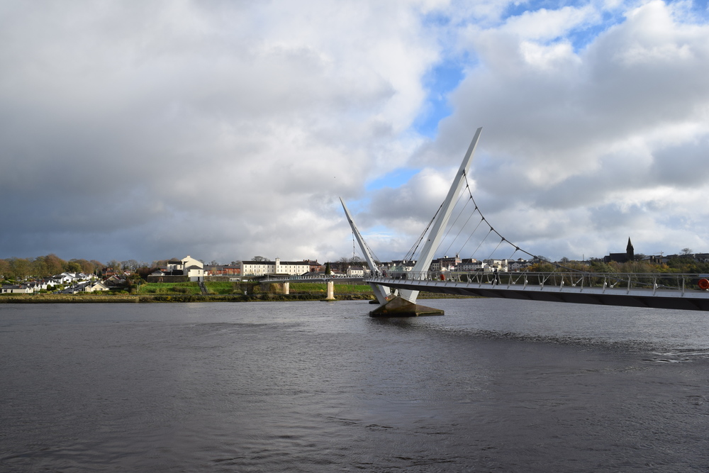 Peace Bridge over the River Foyle, Derry