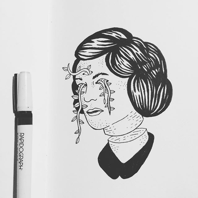 🌱 #illustration #illustrator #lowbrow #lowbrowart #linework #sketchbook #pen #ink