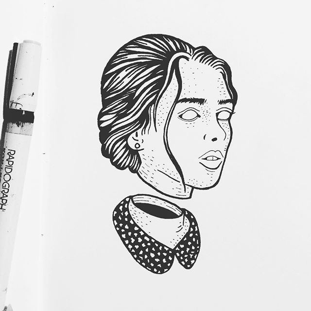 Small sketch I plan on reworking for a future wood project if I ever find the time for it. 🦄🦄🦄 #illustration #illustrator #pen #ink #linework #blackwork #lowbrow #lowbrowart #sketchbook #feminine