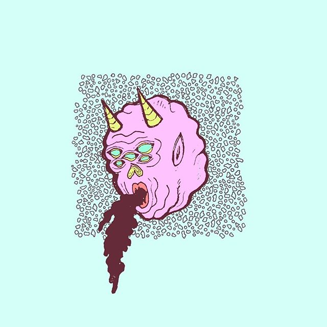 Tiny demon puke baby doodle. 🙃

#illustration #linework #pastel #demon #lowbrow #lowbrowart #outsiderart #doodle