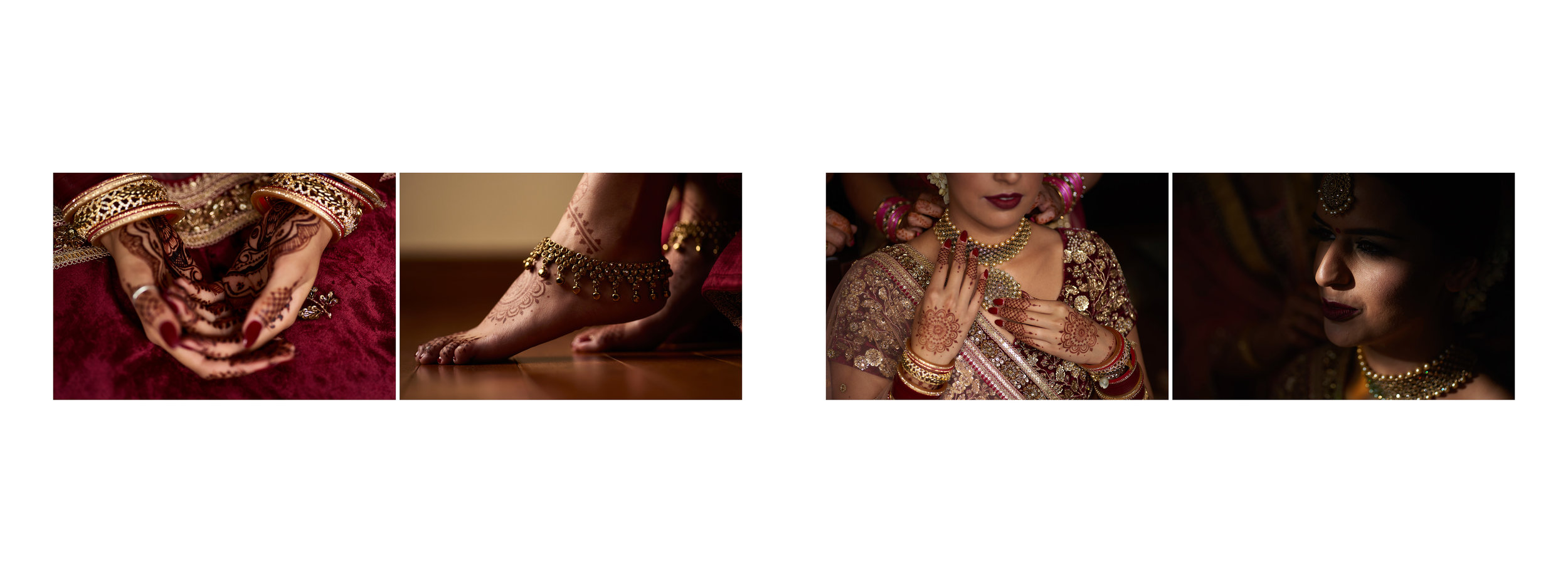 Sikh Wedding Album spread 6 - bride outfit closeups