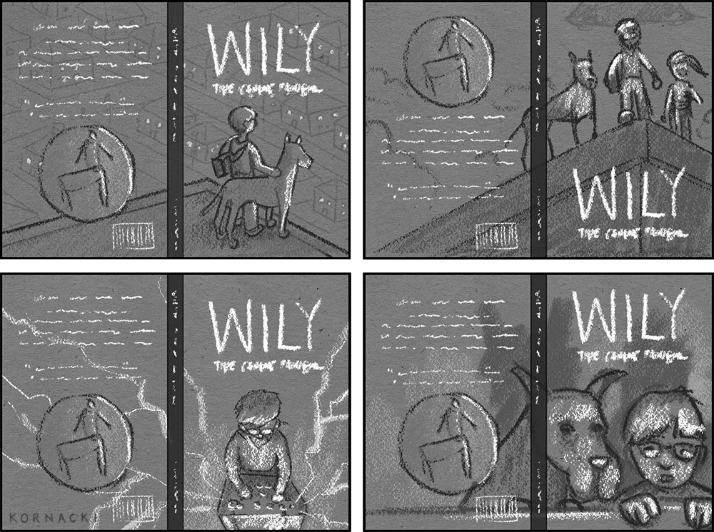 First 4 initial Thumbnail Sketches