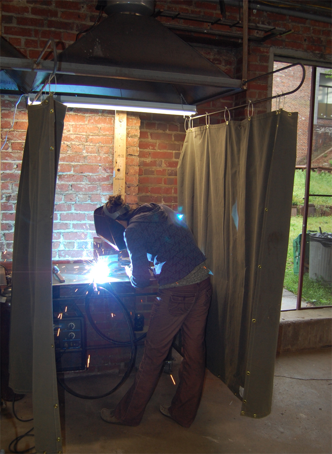 Jackson learns to weld
