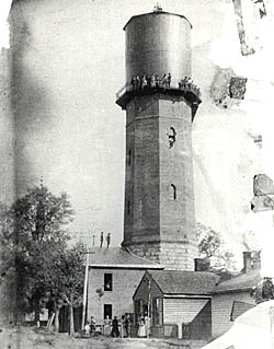 Historic view of Raleigh Water Tower Photo from National Register collection, courtesy of North Carolina Division of Archives and History