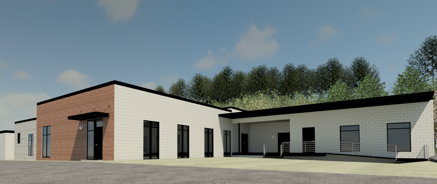 Schematic rendering as seen from N. West St.