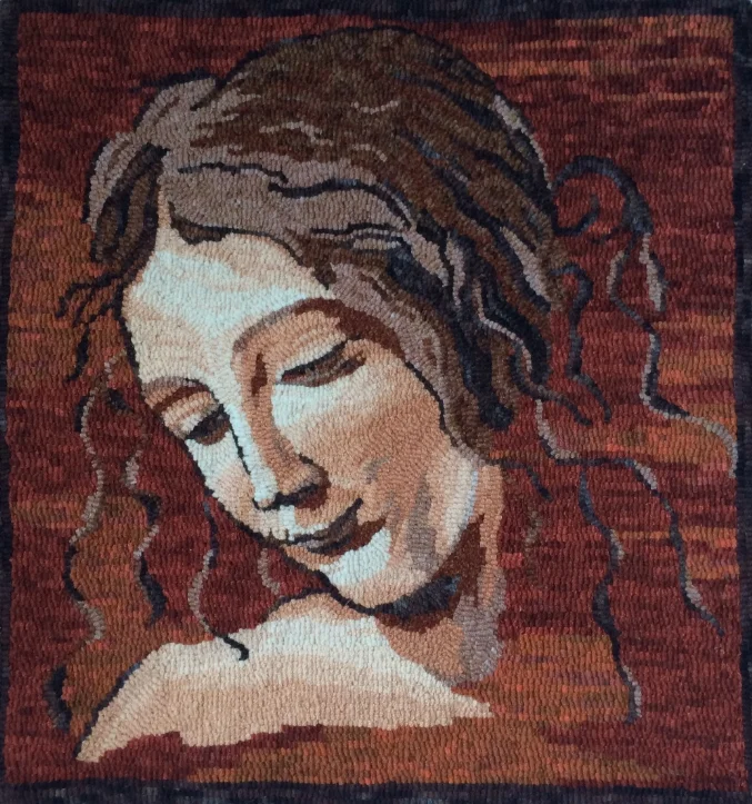 “The Lady of the Dishevelled Hair” 2015 (Leda) Adaptation from Leonardo Da Vinci, late 1400's