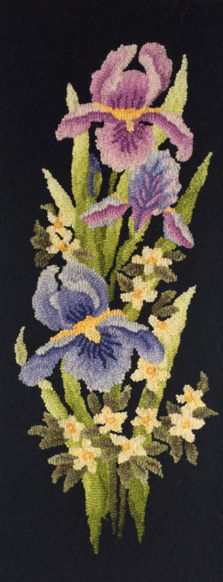 "Spring is Here, Irises" designed by Jane McGowan Flynn