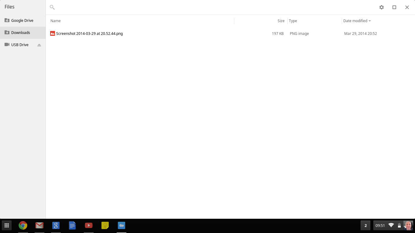 The Chrome OS file manager