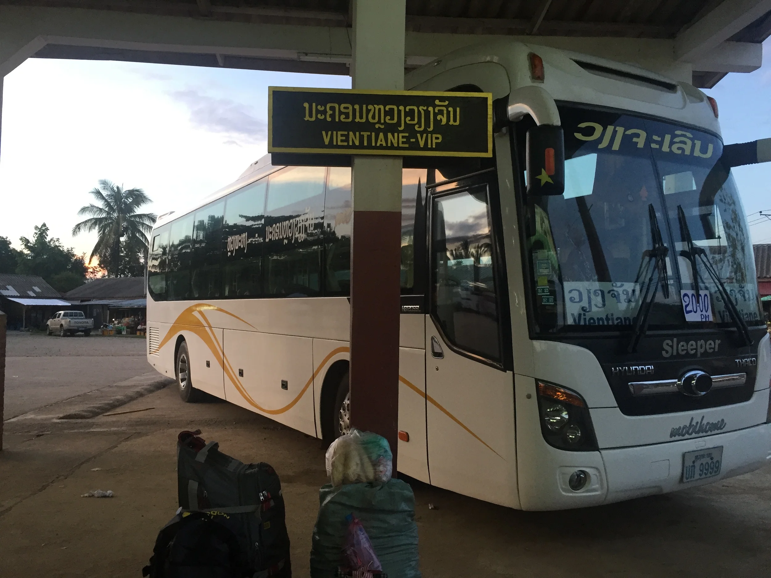 Overnight VIP Sleeper Bus! Honestly, wasn't as bad as some stories we heard... a whole post coming soon!