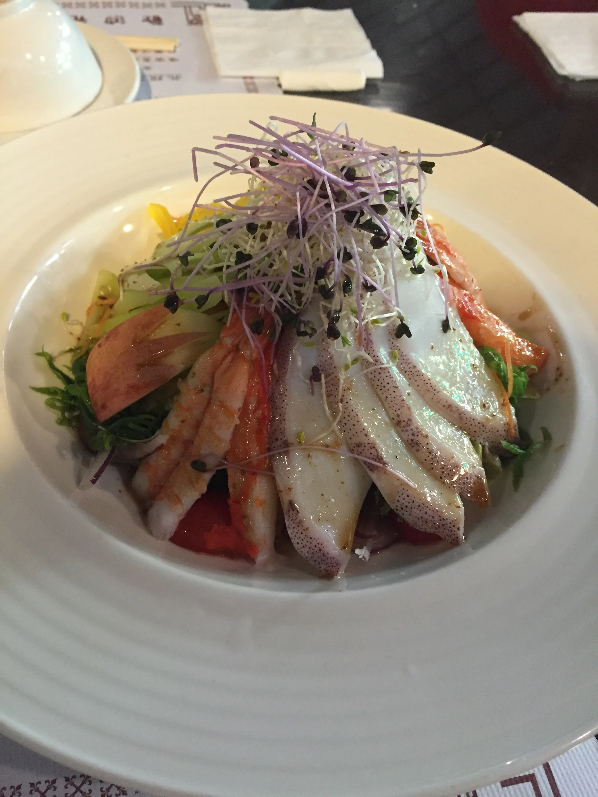 Seafood salad with Japanese-styled dressing