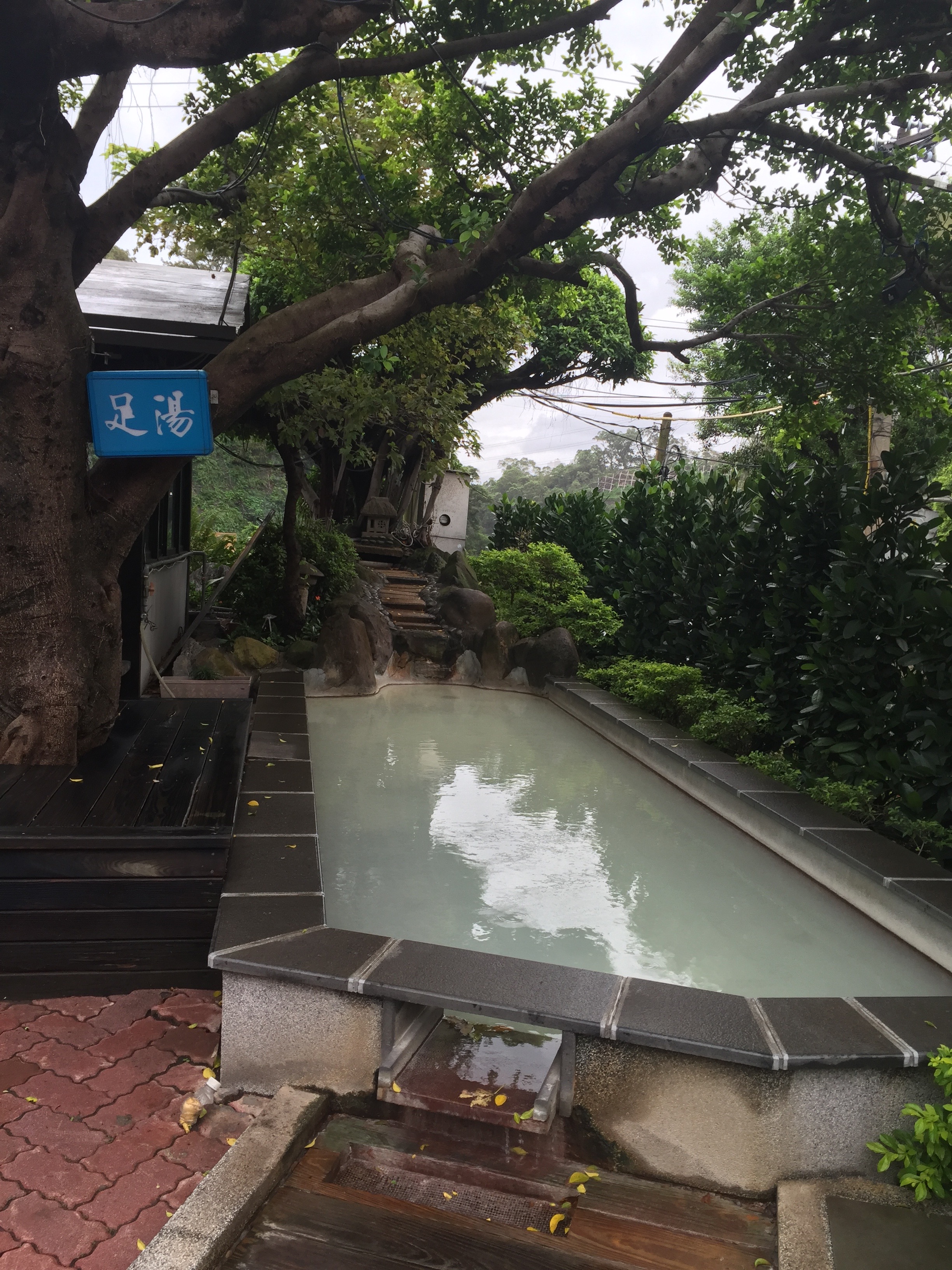 Outdoor foot bath for all to enjoy together and soak up