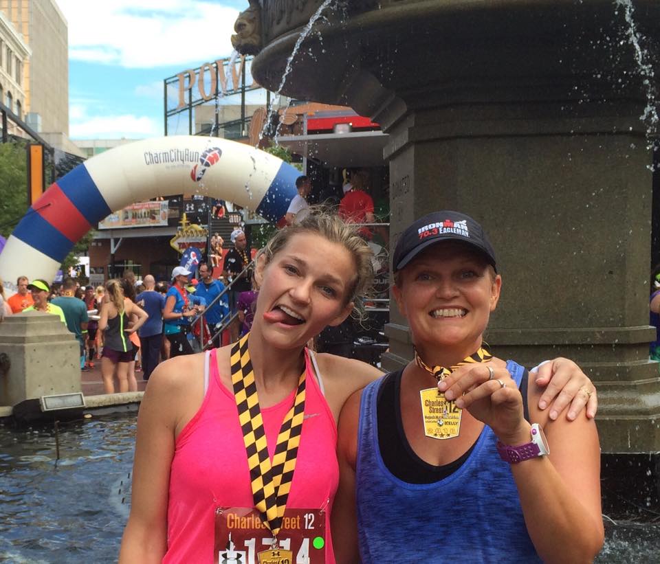 Sparrow celebrates finishing the Charles Street 12.
