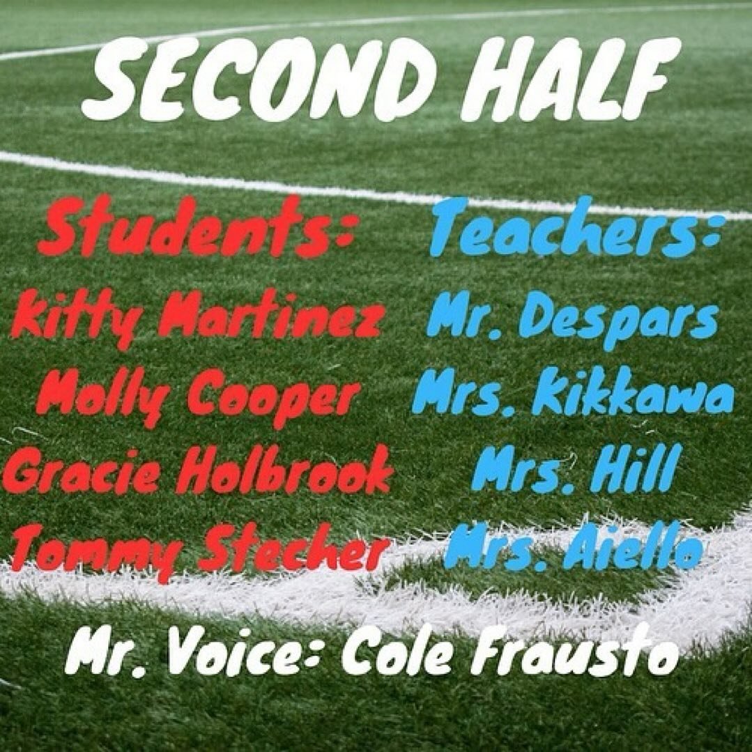 @fuhscomedysportzhsl Here is the team line up for the Teachers vs Students match THIS THURSDAY at 6pm in the Little Theatre! As always tickets can be bought online or at the door for 8 dollars. You don&rsquo;t wanna miss the biggest match yet!