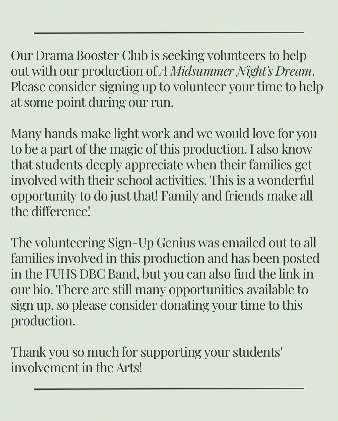 Volunteer now! link in bio