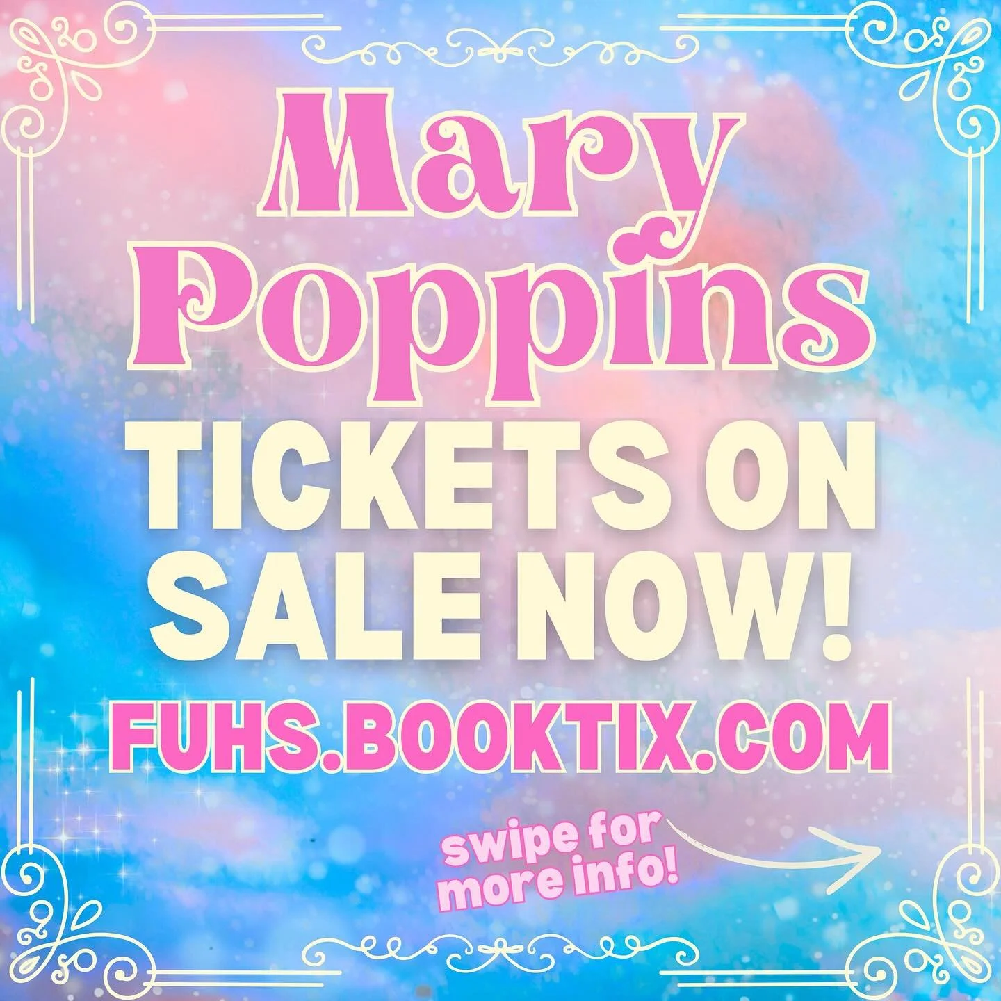 Tickets for FUHS&rsquo; MARY POPPINS are now available! ✨
Join us March 6-14, 2026, at the Fullerton Auditorium. Link for tickets in bio!
fuhs.booktix.com