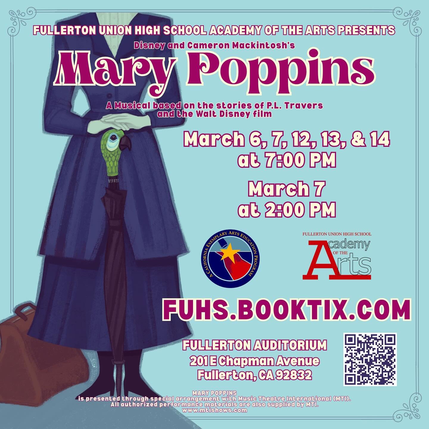 Join us for a Jolly Holiday at Fullerton Theatre&rsquo;s MARY POPPINS! ✨
March 6-14, 2026
Tickets on sale now! Link in bio!