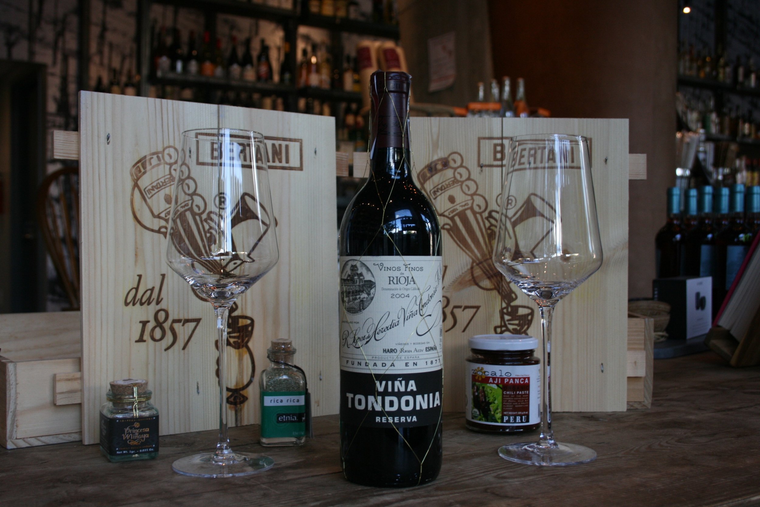 Viña Tondonia Rioja - 2004 - Likely to have sediment, and not so old as to be fragile, so decanting is preferred. This same wine in 15 years, you would want to research whether to decant as you may loose the bouquet by doing so, or throw off the wine's delicate structure.