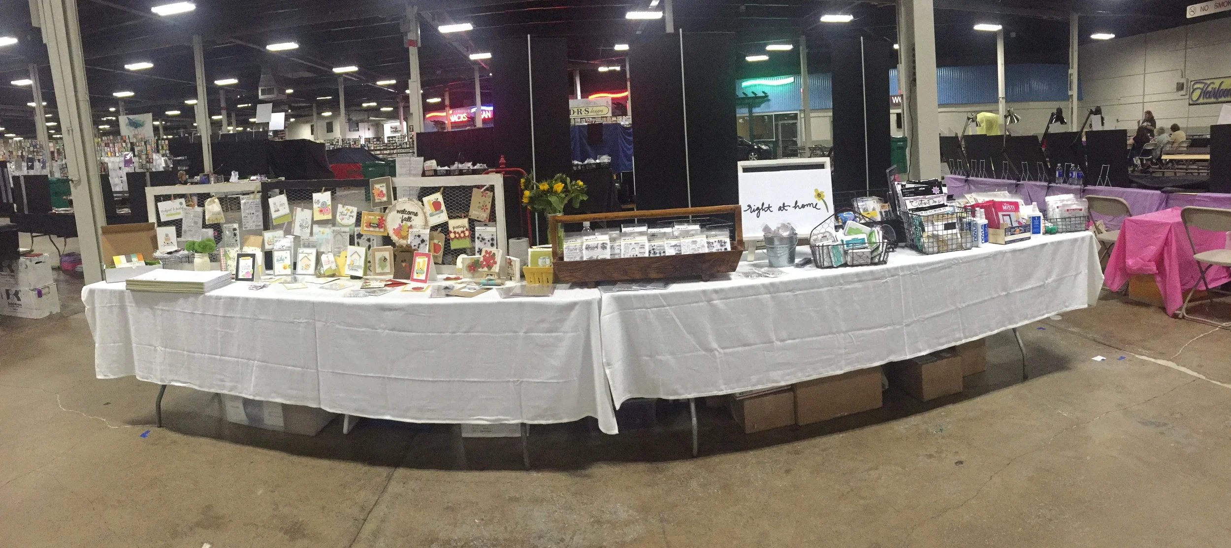 My First Vendor Show // Heirloom Productions Stamp Show 2016 - rightathomeshop.com/blog