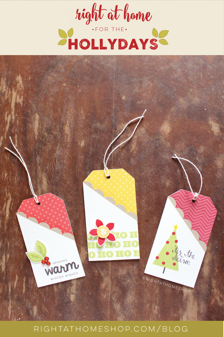 DIY Gift Card Tags Using the Silhouette // Right at Home for the Hollydays